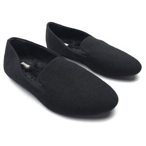 BIRDIES Wool Starling Flats Fur Smoking Slipper Minimal Boho Lagenlook Casual